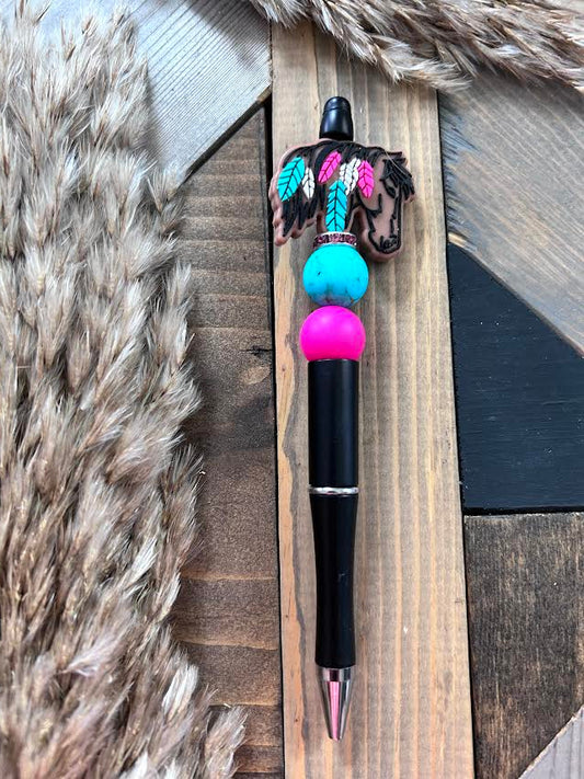 Pink Rhinestone Horse Pen