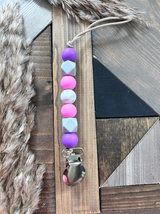 Purple Elephant Passy Clip