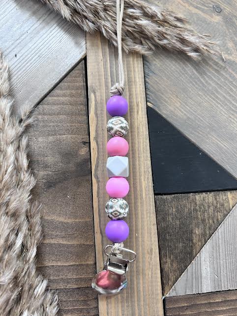 Pink and Purple Aztec Passy Clip
