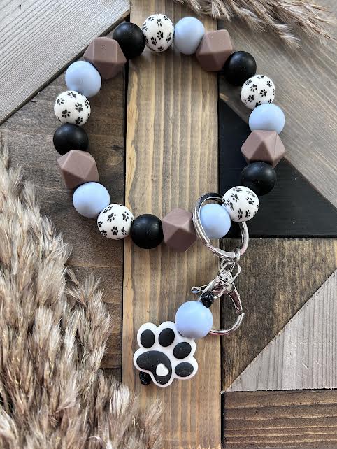 Blue Paws Wristlet