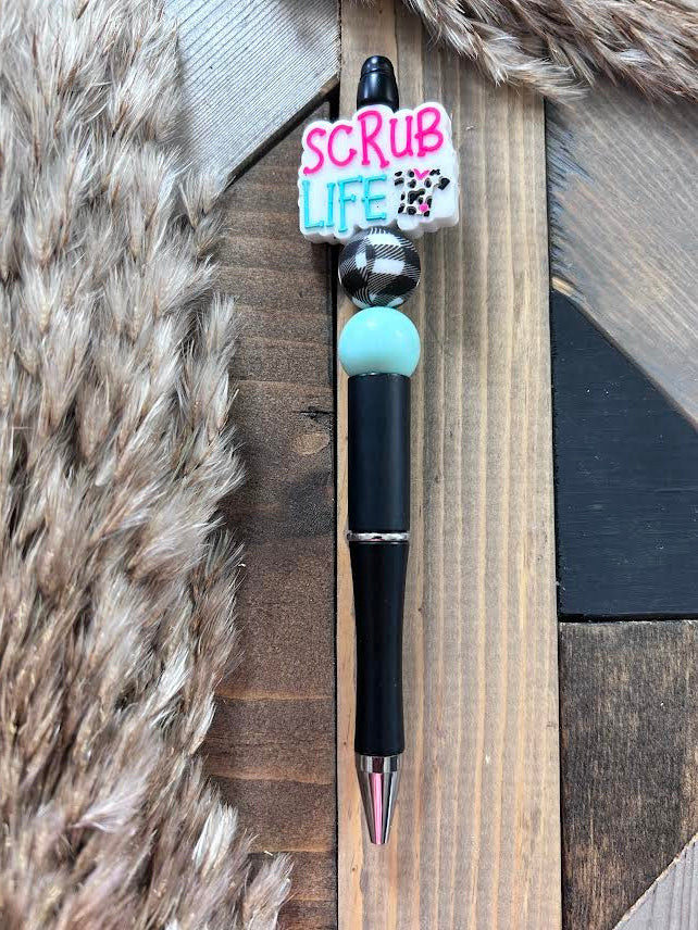Plaid Scrub Life Pen