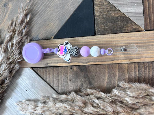 Lavender Nurse Life Badge Reel