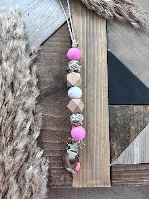 Wooden Pink Haze Passy Clip